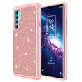 thumbnail image 2 of for TCL 20 Pro 5G with Tempered Glass Phone Case Glitter Shock proof Edge Scratch Shield Hybrid Layers Slim Bumper Cover, 2 of 4