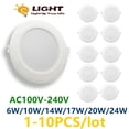 thumbnail image 2 of Luz LED blanca cálida superbrillante para cocina y estudio, luz descendente ultrafina montada en la oscuridad, AC100V-240V, 6W-24W, 1-10 piezas, 2 of 4