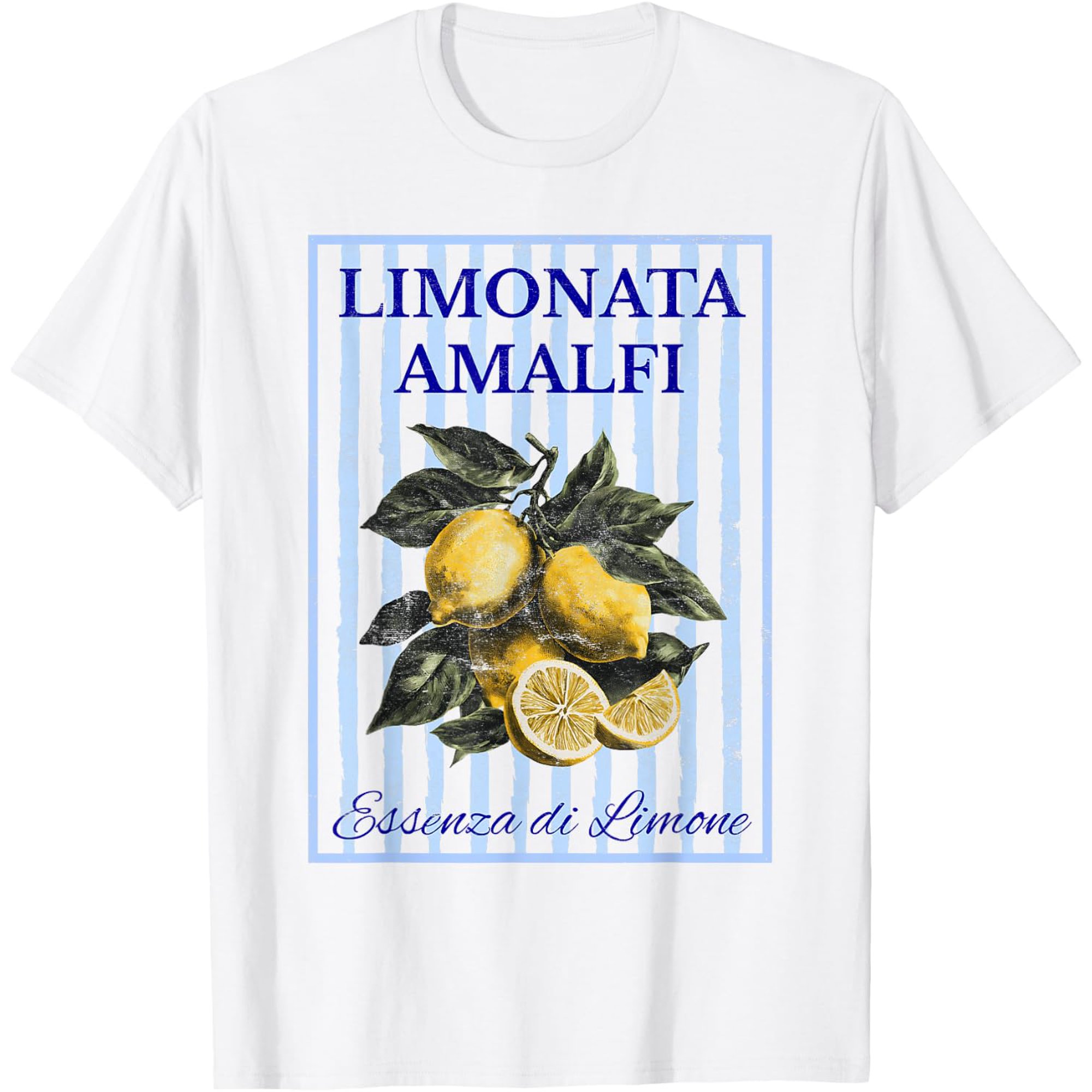 Amalfi Lemon Vintage Mediterranean Fruit Crate T Shirt All Size S-5XL