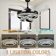 thumbnail image 4 of Datingday 42" Invisible Ceiling Fan Chandelier Light,Black Modern Crystal DIY Ceiling Fan Light Remote Control 4 Retractable ABS Blades for Bedroom Living Dining Room Decoration, 4 of 8