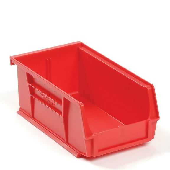 Quantum Storage Systems 269681RD Plastic Storage Bin - Small Parts, 4.13 x 7.38 x 3 in. - Red