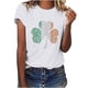 thumbnail image 2 of ICHUANYI Clearance Women Crewneck St. Patrick's Day Print T-shirts Fashion Comfortable Female Blouses Tops(White, L) ICHUANYI WER2023081113675, 2 of 6