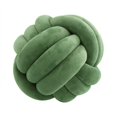 thumbnail image 1 of Small Knot Pillow Couch Decorative Cushion Three-strand ball pillow（dark green）, 1 of 5