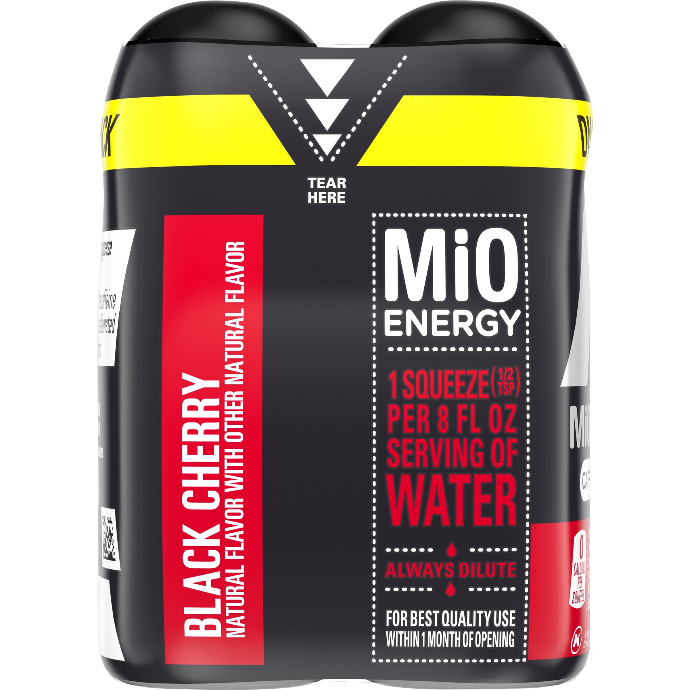 Mio Energy Black Cherry Naturally Flavored Liquid Water Enhancer With Caffeine B Vitamins Dual Pack 2 Ct Pack 1 62 Fl Oz Bottles Walmart Com Walmart Com
