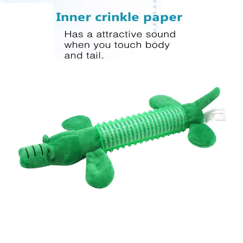 Kepooman Dog Chew Toy for Teething Chewing and Playtime, No Stuffing Plush Animal Dog Squeaky Toy, Single, Crocodile Kepooman Dog Chew Toy for Teething Chewing and Playtime, No Stuffing Plush Animal Dog Squeaky Toy, Single, Crocodile