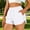 White women plus size shorts with pockets a1, variant on Cagogo Women Plus Size Elastic Waist Shorts with Pockets Quick Dry Sporty Running Yoga Workout Lounge Casual Athletic Bottoms, White L