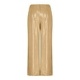 thumbnail image 3 of Xuyuer Women's Solid Sequin Casual Trousers - Sparkly Wide Leg Pants for Party Wear and Glamorous Evening Style, 3 of 6
