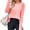 Orange pink, variant on Long Sleeved Women Solid Athletic Crop Shirt Tee