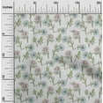 thumbnail image 1 of oneOone Viscose Jersey White Fabric Leaves & Flower Florals Fabric For Sewing Print Crafts Fabric By The Yards 60 Inches Wide, 1 of 5