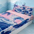 thumbnail image 2 of Erosebridal Hawaiian Beach Zipper Full Size Comforter Sets with Fitted Sheet and 2 Pillowcases, Marine Zipper Bedding Set, Pink Reversible, 2 of 7