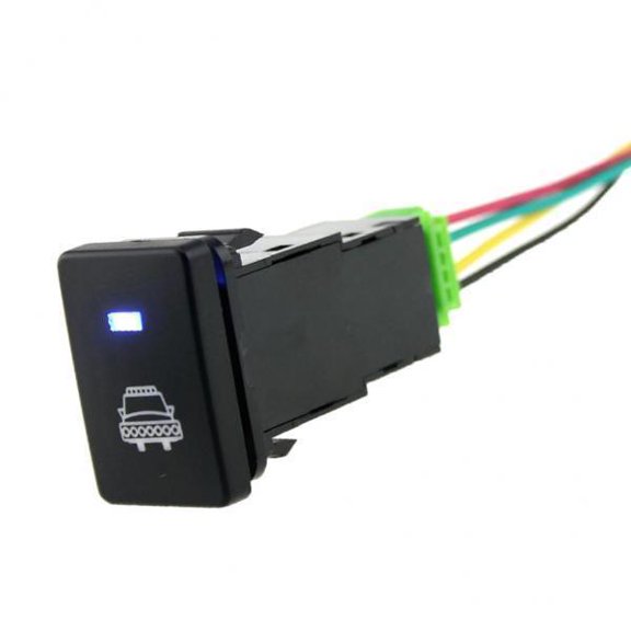 Interruptor de botón pulsador de 4 polos para automóvil,Interruptor de símbolo de grabadora de conducción,Control de interruptor de botón pulsador,Botón de interruptor de lámpara de luz