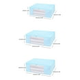 thumbnail image 6 of UHUYA Large Capacity Clothes Storage Bag Organizer with Reinforced Handle Thick Fabric for Comforters, Blankets, Bedding, Foldable with Sturdy Zipper, Clear Window, 56L, Blue, 6 of 7
