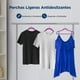 thumbnail image 4 of Ganchos de Terciopelo Premium Serenelife, Ahorradores de Espacio, Resistentes, con Gancho Metálico Giratorio de 360°, para Trajes, Pantalones y Vestidos, Morado, Pack 50, 4 of 7