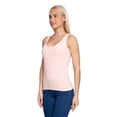 thumbnail image 2 of Women's Wide Strap Casual Top Tanks, S, Pale Pink, by Ambesonne, 2 of 4