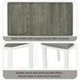 thumbnail image 5 of Furvclv 7 Piece Retro Dining Table Set, Extendable Dining Table With 6 Upholstered Chairs, Solid Wood Table Chairs Set For Dining Room Kitchen Living Room, 5 of 9