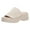 beige, variant on Womens Wedge SIides Sandals Platform Open Toe Slip On Elastic Band Wedges Shoes