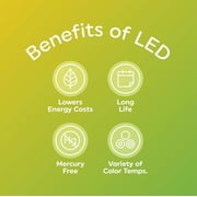 Great Value A19 LED 7W (60W Equivalent) Soft White E26 Medium Base Dusk to Dawn Auto Sensing Light Bulb