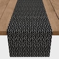 thumbnail image 3 of Creative Products Hand Drawn Aztec Squiggle Black 16x90 Poly Twill Table Runner, 3 of 3