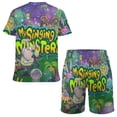 thumbnail image 2 of My Singing Monsters Boys Girls Short Sleeve Mesh T-Shirt And Shorts Outfit Set Summer Clothes Set for Kids, 2 of 8