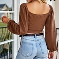 thumbnail image 3 of Camisa Corta De Manga Larga, Corte Bajo, Dulce, Linda, Para Mujer, Principios De Otoño, Suave Y Cómoda Para Fiesta. Ccdes Otros, 3 of 6