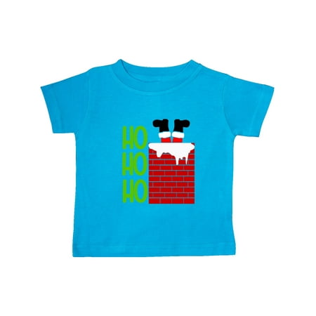 

Inktastic Ho Ho Ho Santa Feet in Chimney Gift Baby Boy or Baby Girl T-Shirt
