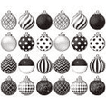 thumbnail image 3 of Christmas Ornaments Christmas Tree Decoration 24 Pcs Christmas Black and White  Ornaments Plastic Stripe Dot Hanging  Ornaments for Christmas Tree Party Decoration Supplies Halloween Home Decor, 3 of 4