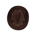 thumbnail image 3 of Luxtrada Cowboy Hats for Women Men Pu Leather Cowgirl Hat Wide Brim Fedora Hats Outback Tourist Knight Hat (Black), 3 of 9
