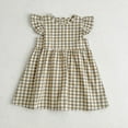 thumbnail image 2 of SUYOLL Children Girls Dresses Clothing Summer Checkered Dress with Flared Sleeves Sweet Adorable Dress Fashion Skirt, 2 of 4