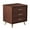 Walnut, variant on SEI Furniture Oren 3 Drawer Nightstand in White and Chrome