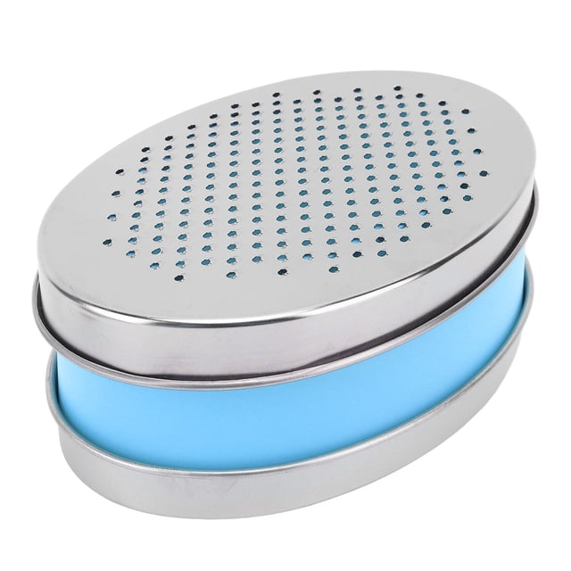 Parmesan Cheese Shredder, Cheese Grater Dual Sided Stainless Steel Box Grater Portable Food Shredder with Food Storage Container for Ginger Radish