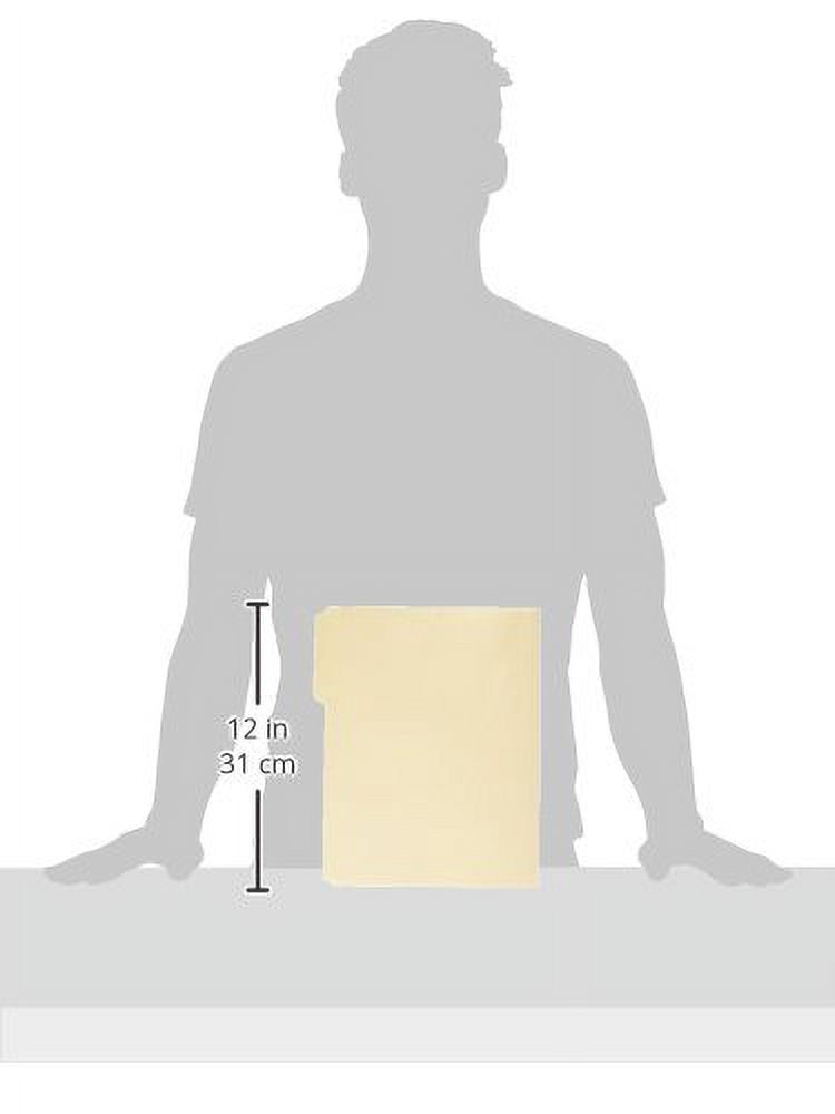 School Smart 015741 1-3 Cut Manila File Folder- Letter Medium Weight- Pack 100