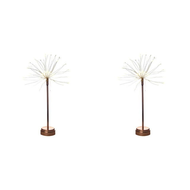 LED Outdoor Lighting Courtyard Solar Dandelion Lamp Fixture with Enhanced Led Beads for Garden Nighttime*2 Pack