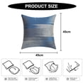 thumbnail image 2 of Cotton Linen Decorative Pillowcases Cushion Cover for Couch Bench - blue, 2 of 5