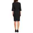 thumbnail image 3 of INSPIRE CHIC Work Office Casual Dresses for Women's Half Sleeve Work Midi Dress, 3 of 5