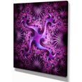 thumbnail image 2 of Glowing Purple Fractal Flower Design - Abstract Wall Art Canvas, 2 of 3