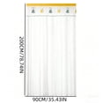 thumbnail image 3 of Lace Mesh Door Curtain Embroidered Accents No Drill Insect Resistant Light Filtering Door Cover Stick on Installation Decorative, White, JKODE, 3 of 6