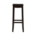 thumbnail image 4 of Linon Aubree Wood Bar Saddle Stool, Espresso, 30 inch Seat Height, 4 of 7