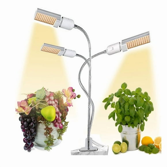 Plant lamp, grow lights with automatic on/off timer, E27, full spectrum, similar to sunlight, for indoor plant cultivation.