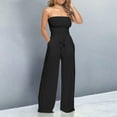 thumbnail image 2 of Women Solid Ruffle Lace Sleeveless Lace Up Jumpsuit - Medium Length, Straight Trousers, 2 of 5
