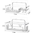thumbnail image 4 of Estante de baño, 304 estantes de baño de acero inoxidable, estante de ducha, estante de ducha, conjunto de 2 estantes de ducha para baño o cocina-plata Feliz Sencillez, 4 of 4