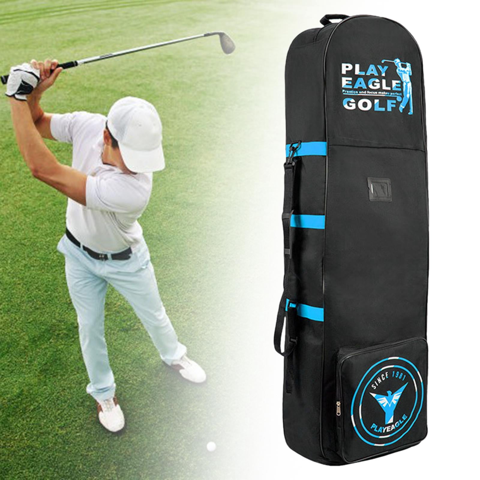 harayaa Airline Golf Travel Bag Golf Travel Cover Zipper Foldable Storage Bag Golf Clubs Blue