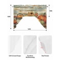 thumbnail image 5 of Orange Pumpkin Fall Swag Valances for Windows, Small Curtains Drapes, Thanksgiving Botanical Leaves Wooden Kitchen Window Curtains Over Sink Window Treatment Valance for Bedroom/Bathroom 56"x36", 5 of 5