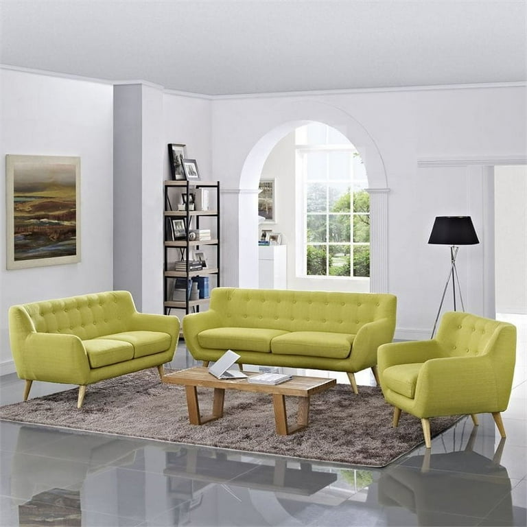 Allora 3 Piece Sofa Set in Wheat - Walmart.com