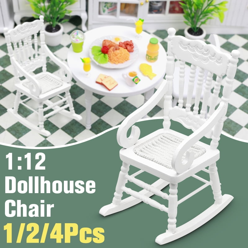 dollhouse wooden rocking chair