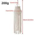 thumbnail image 2 of Handwoven Cotton Rope Lamp Shade Vintage Artistic Macrames Tassels Pendant Light Cover for Home Bedroom Decor, 2 of 8