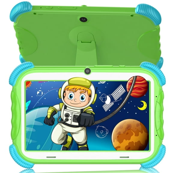 Antemper Kids Tablet for Toddlers,Kids 7 inch Tablets,16GB Wifi Dual Camera,Children’s Learning Tablet,Android 9,Tablet with Leather Case,Google Play Store,Youtube,Netflix,Blue