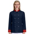 thumbnail image 4 of Unisex Men's Chef Coats - Long Sleeves Coat - Kitchen Cooking Uniform Red XS, 4 of 7