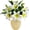 Green Heart White, variant on KUNPENG  6Pcs Fake Lilies Artificial Flowers Real Touch Faux Tiger Lily with Stems Fake Lilys Plants for Easter Floral Arrangements Wedding Bouquet Home Table Centerpiece Decor (Yellow)