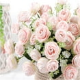 thumbnail image 5 of Linjieee Zinnia Artificial Flowers Artificial Flower Flowers Rose Wedding Bouquetss Floral Rose Flower Silk Flower Hand Tied Bouquet Pink, 5 of 8