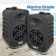 thumbnail image 4 of PyleUsa Bluetooth Indoor Outdoor Speakers Pair - 500 Watt Dual Waterproof 5.25 2-Way Full Range Speaker System w/ 1/2 High Compliance Polymer Tweeter - Home, Boat,Deck, Patio, Poolside - PDWRBT56BK, 4 of 8